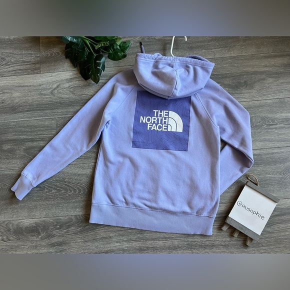 The North Face Sierra Nevada Topographical Map Pastel Purple lavender hoodie S - Picture 6 of 10